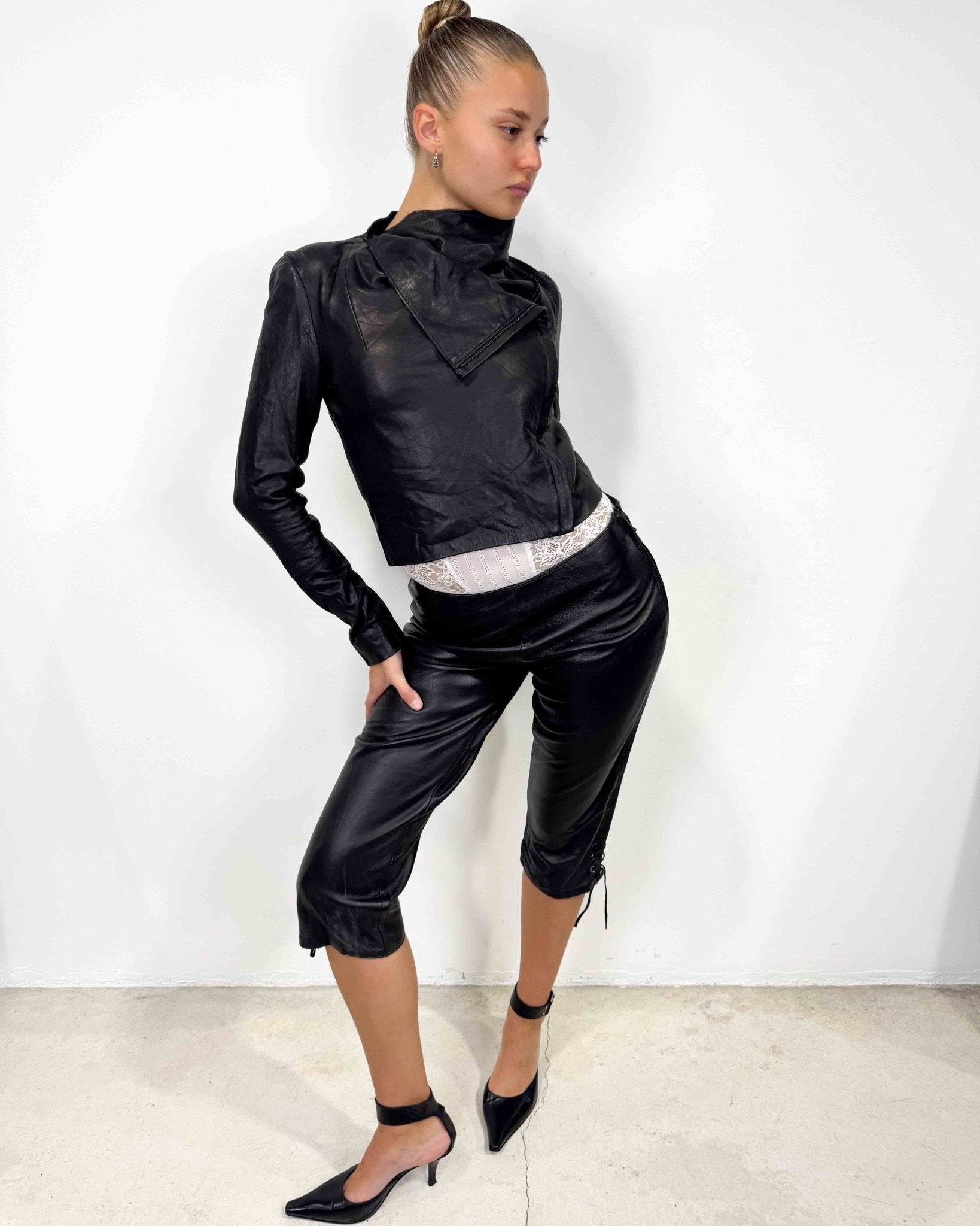 The Sibyl leather jacket - rig vert