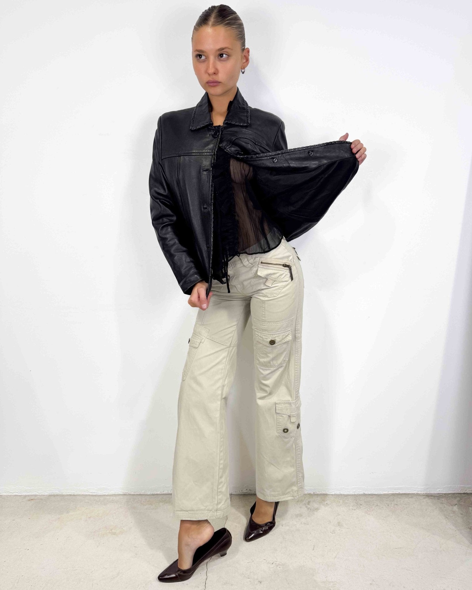 The Sidney leather jacket - rig vert