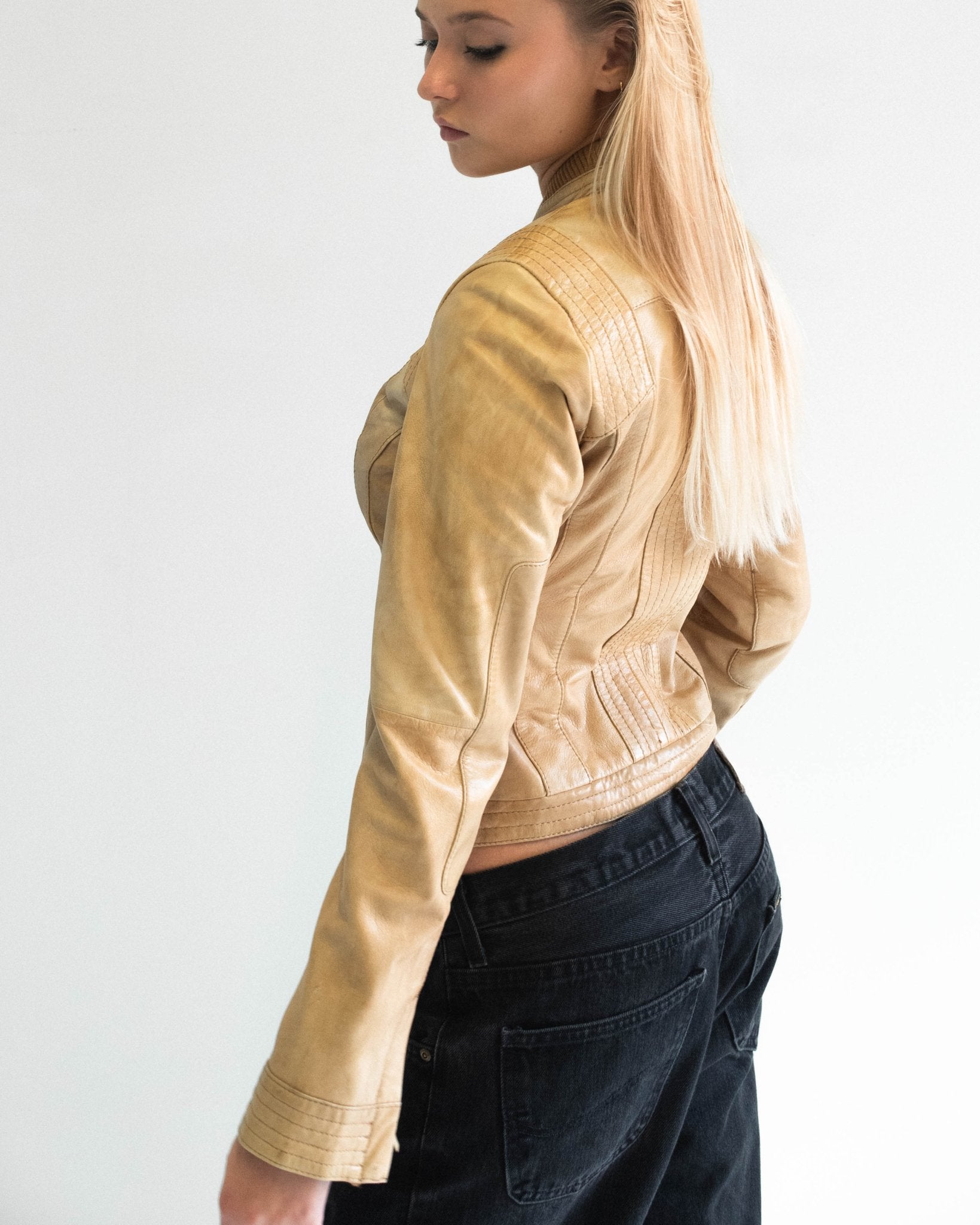 The Solène leather jacket - rig vert