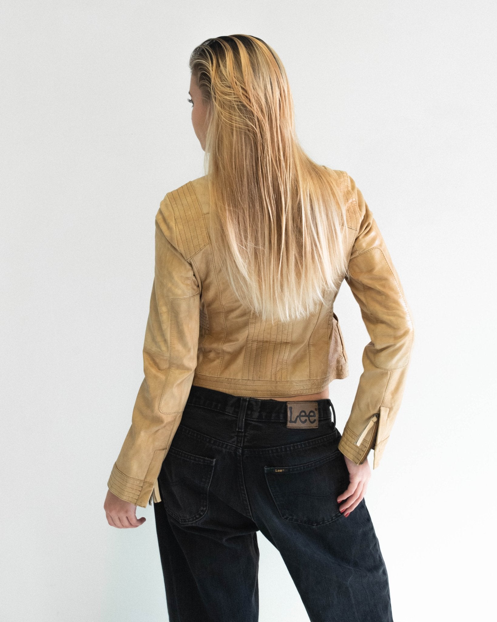 The Solène leather jacket - rig vert