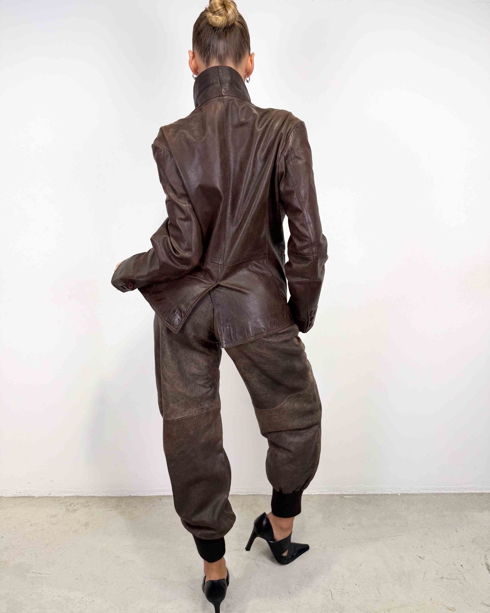 The Sonia leather jacket - rig vert