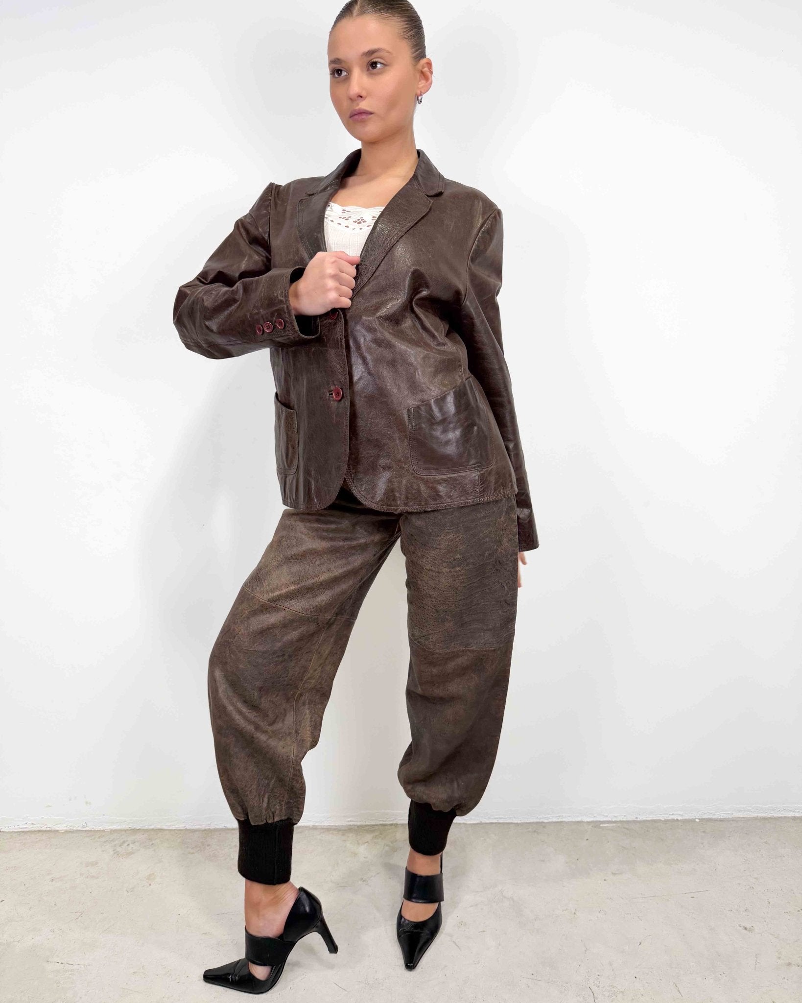 The Sonia leather jacket - rig vert