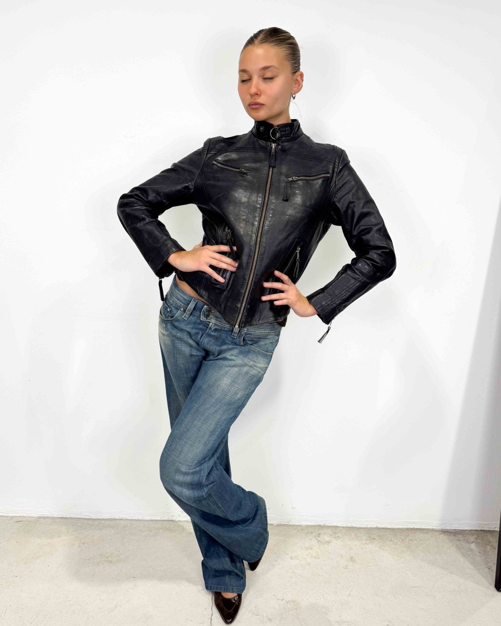 The Suhair leather jacket - rig vert