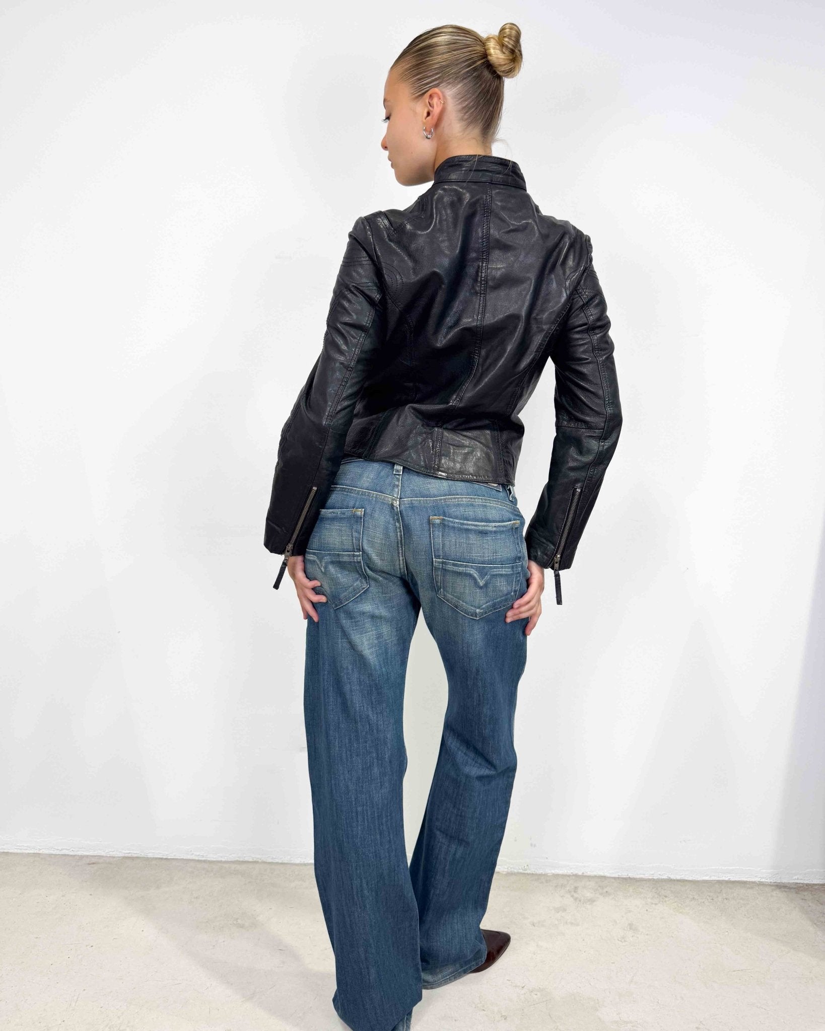 The Suhair leather jacket - rig vert