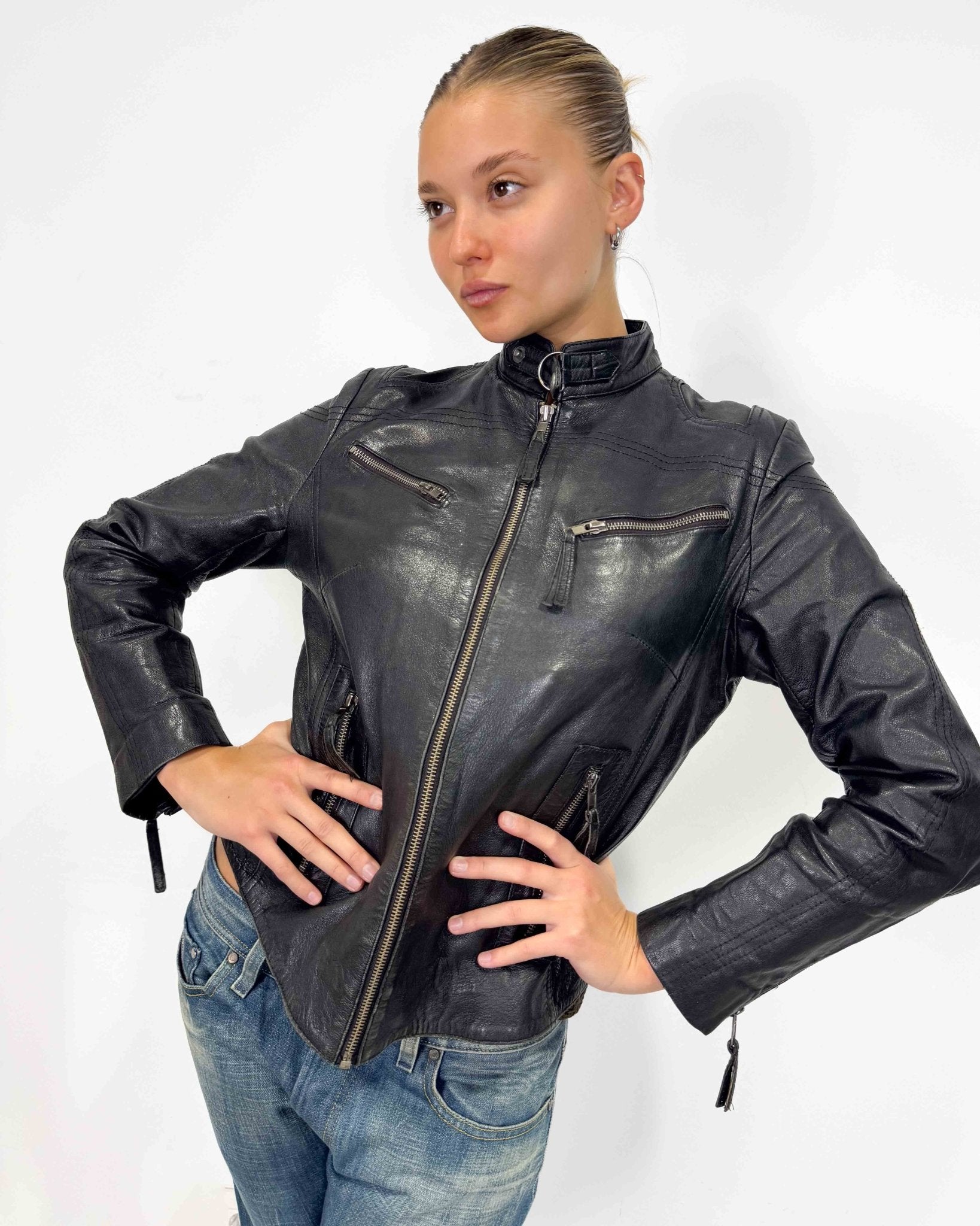 The Suhair leather jacket - rig vert