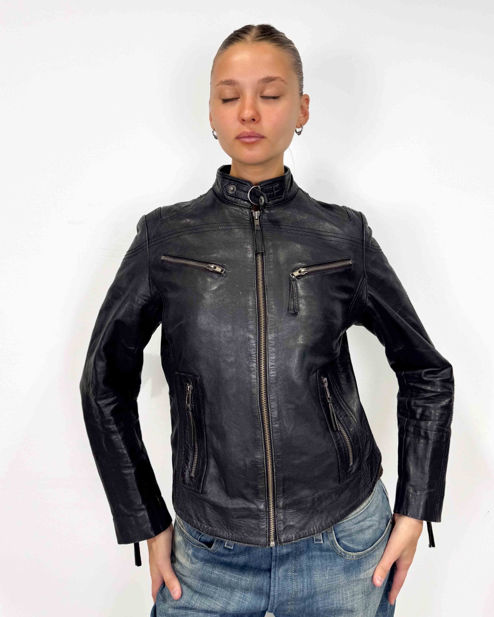 The Suhair leather jacket - rig vert