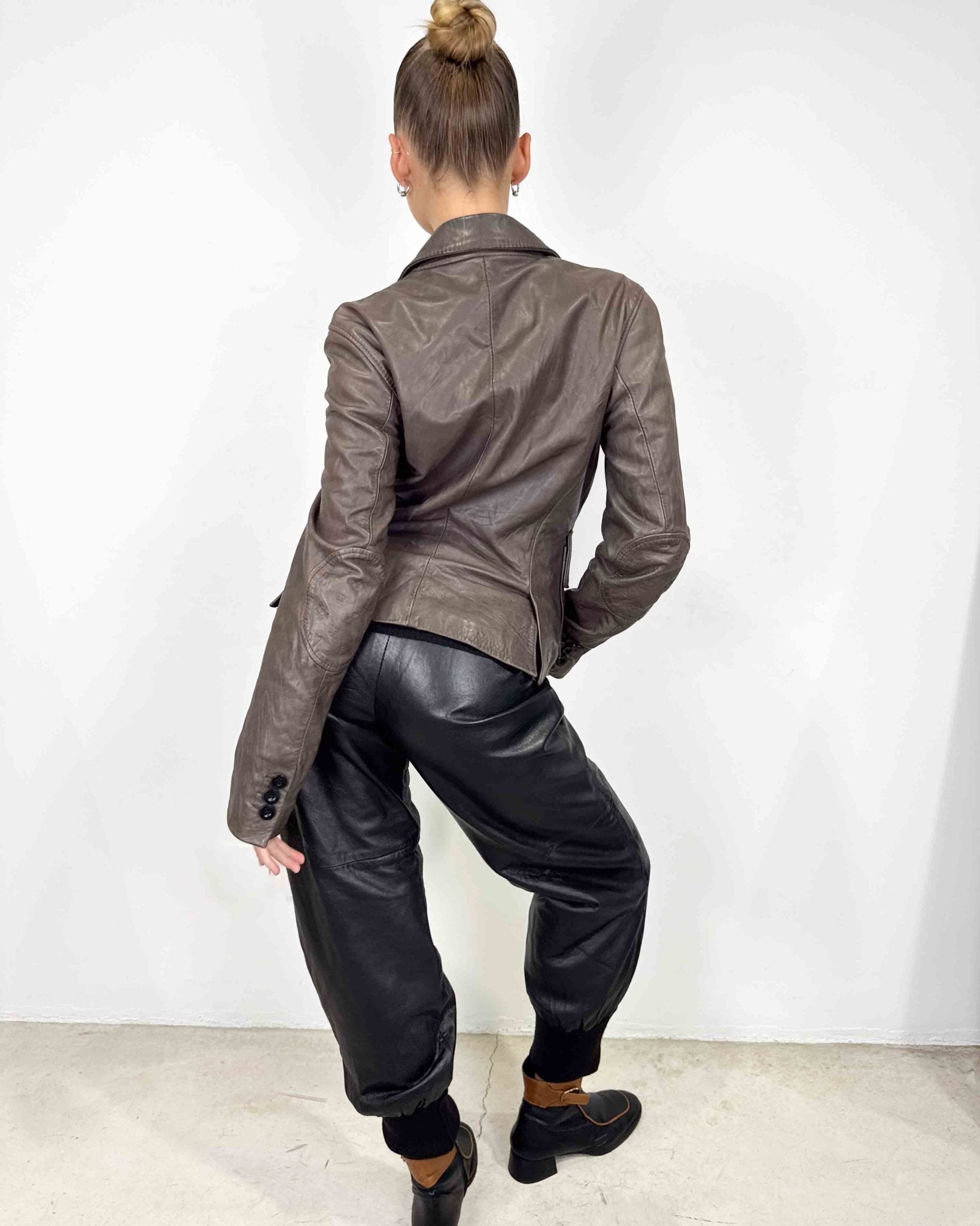 The Tally leather jacket - rig vert