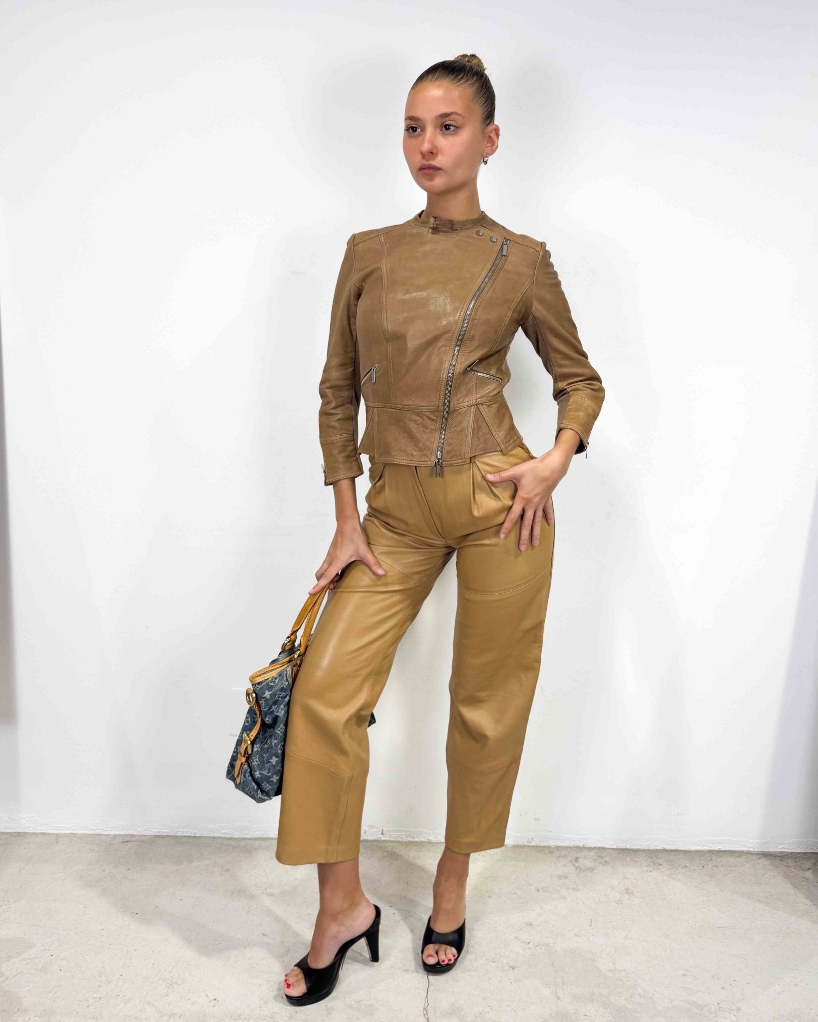 The Tamara leather pants - rig vert