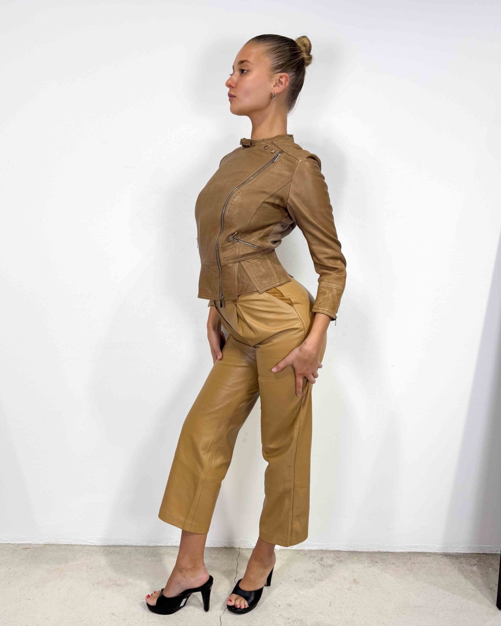 The Tamara leather pants - rig vert