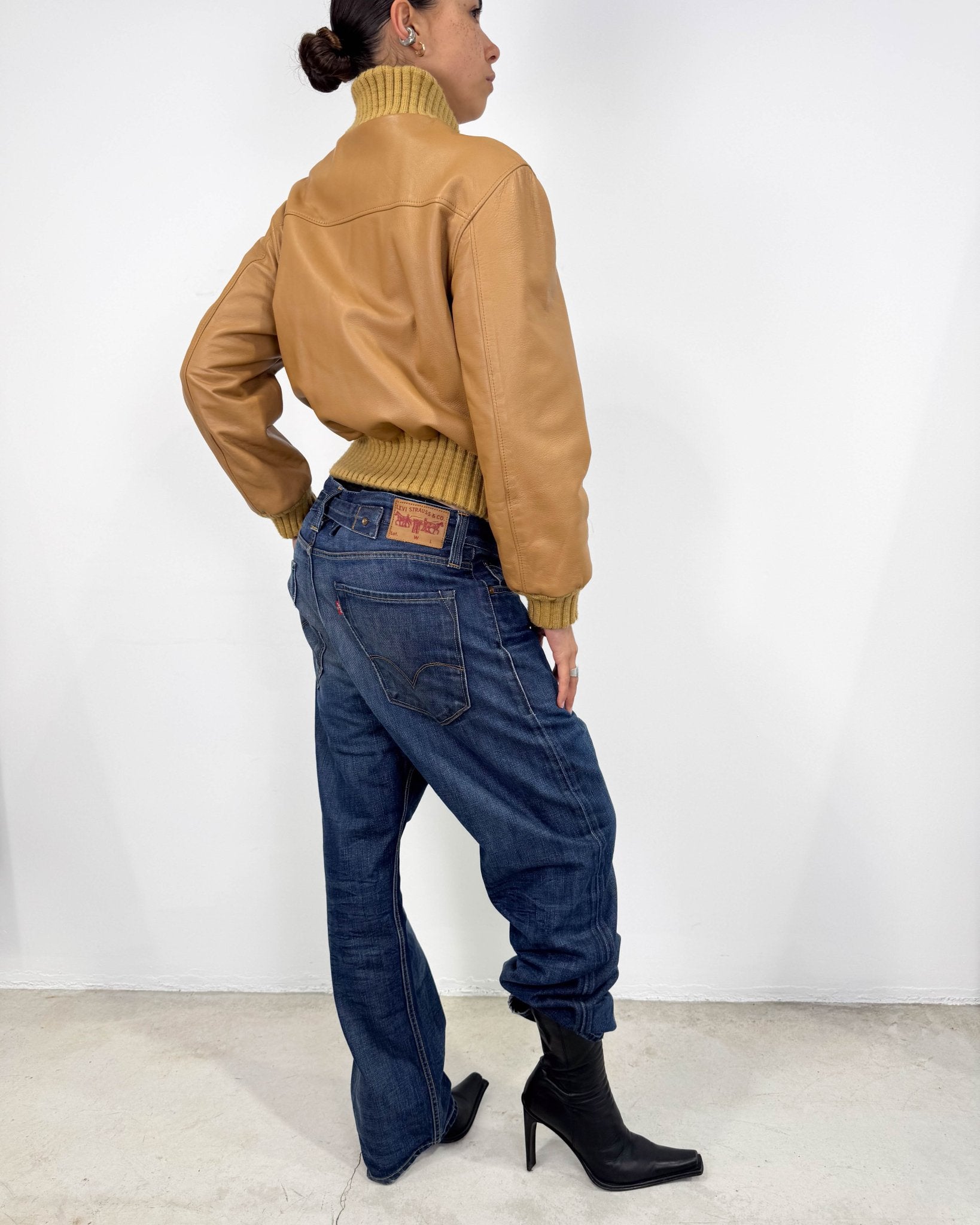 The Teresa leather jacket - rig vert