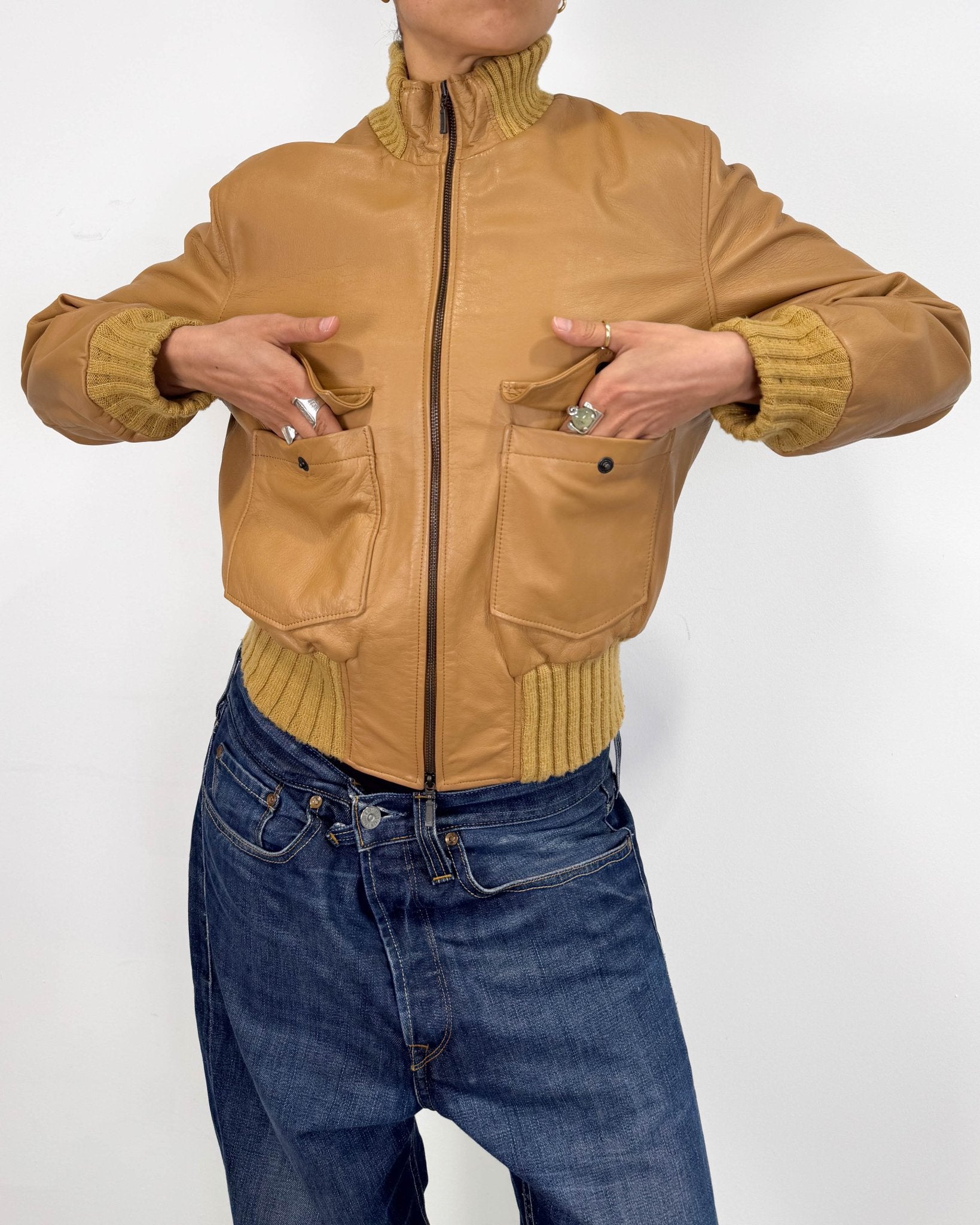 The Teresa leather jacket - rig vert