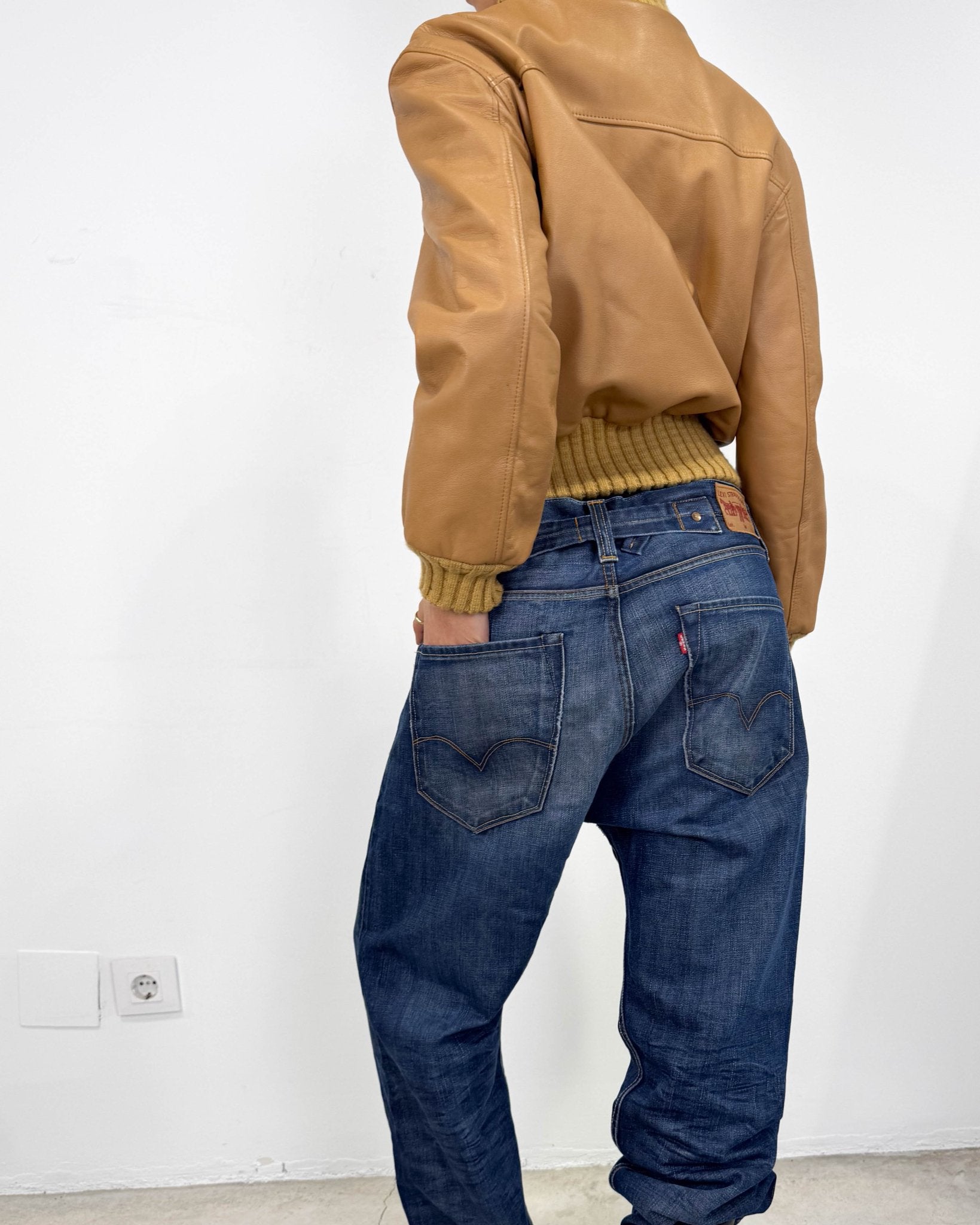 The Teresa leather jacket - rig vert