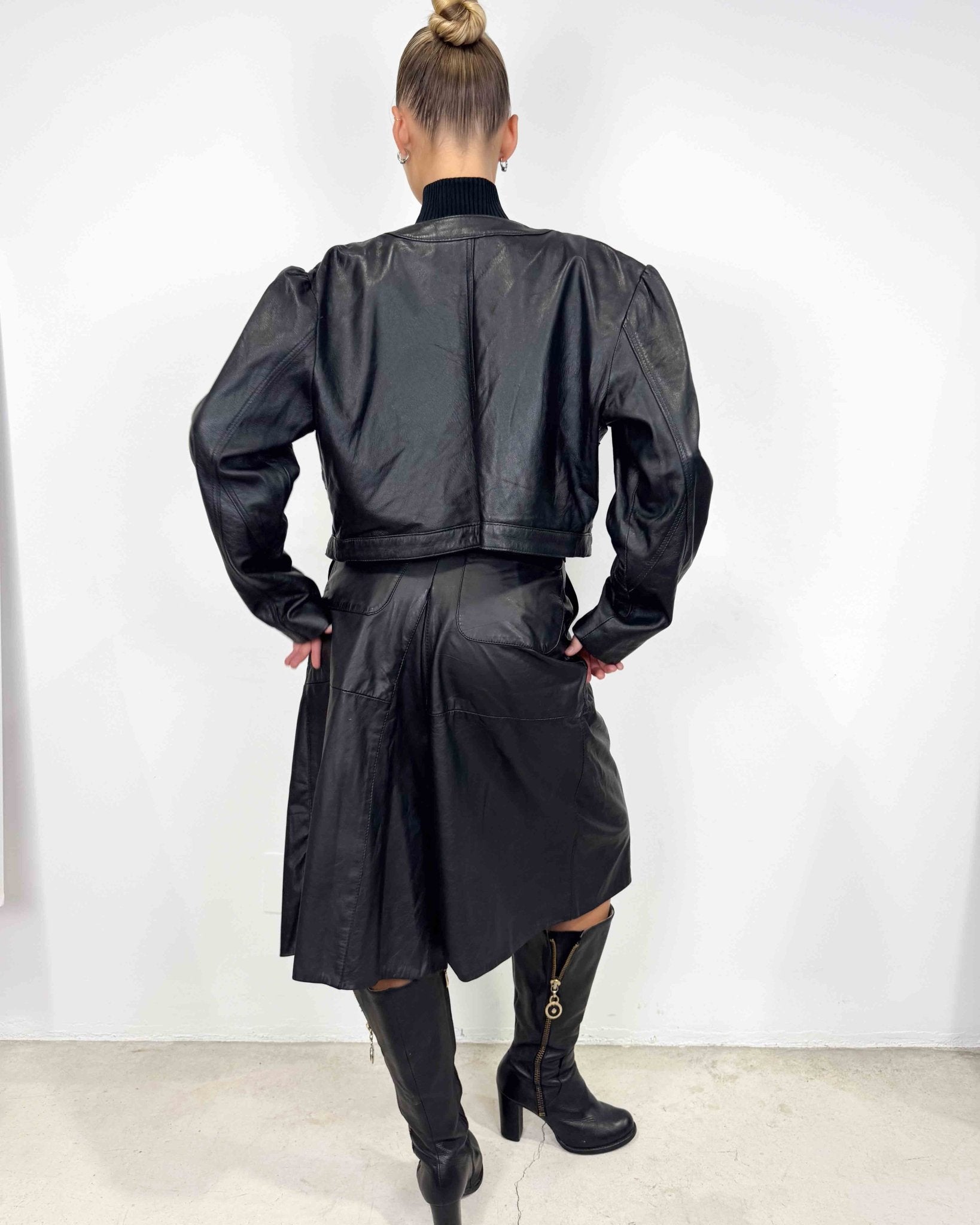 The Tiffany leather jacket - rig vert