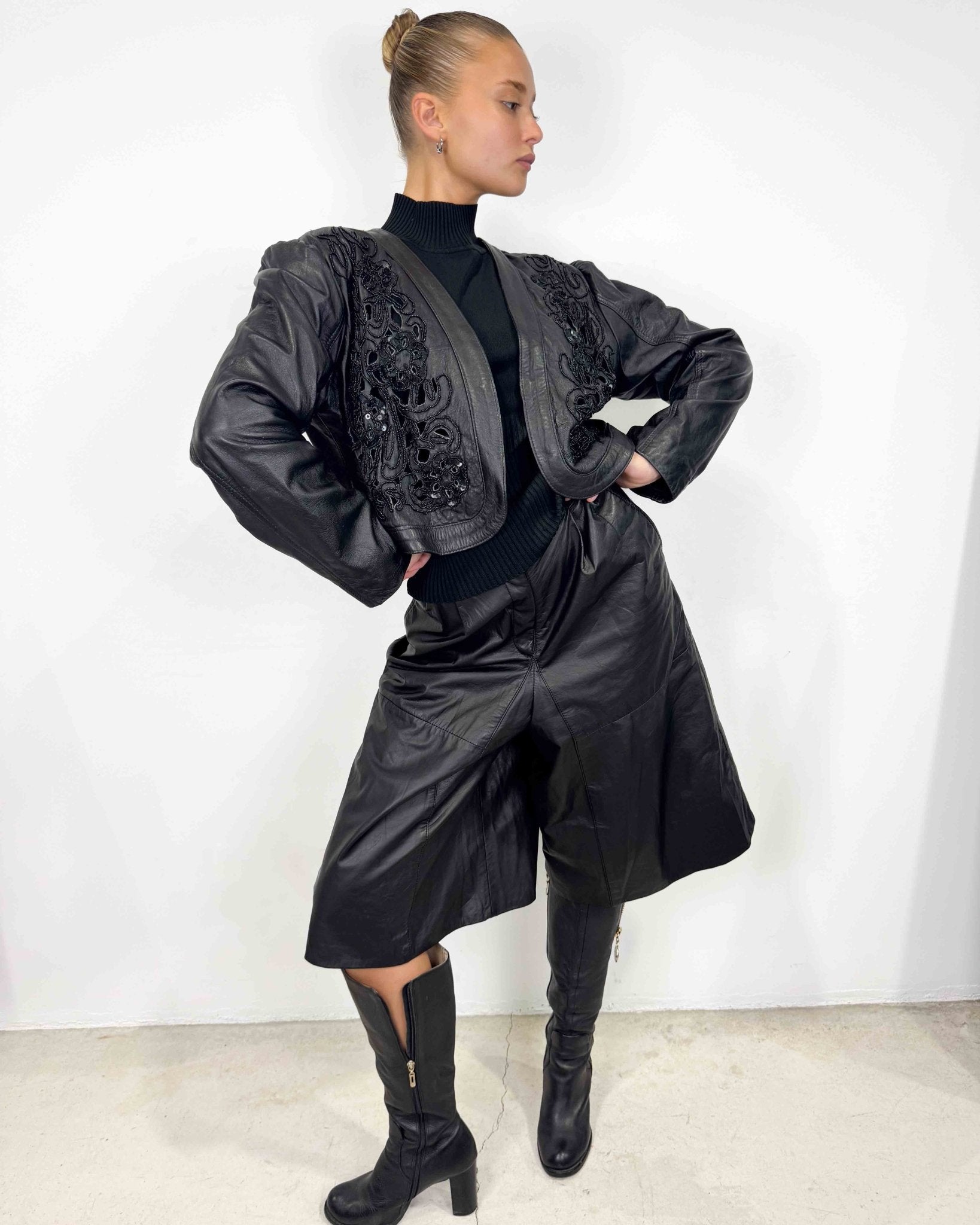 The Tiffany leather jacket - rig vert