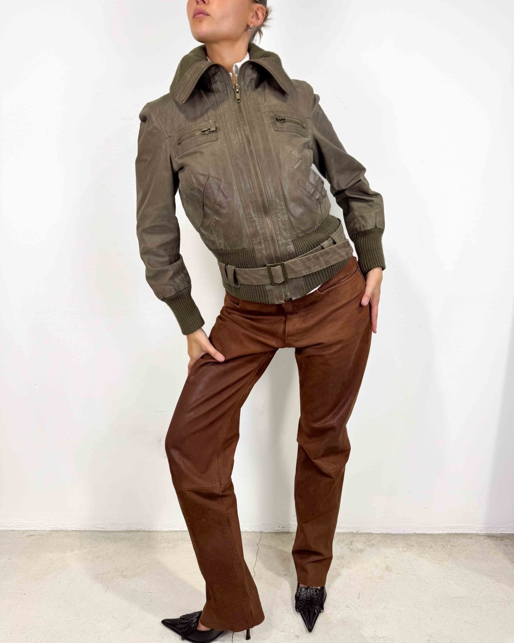 The Úlfhildur leather jacket - rig vert