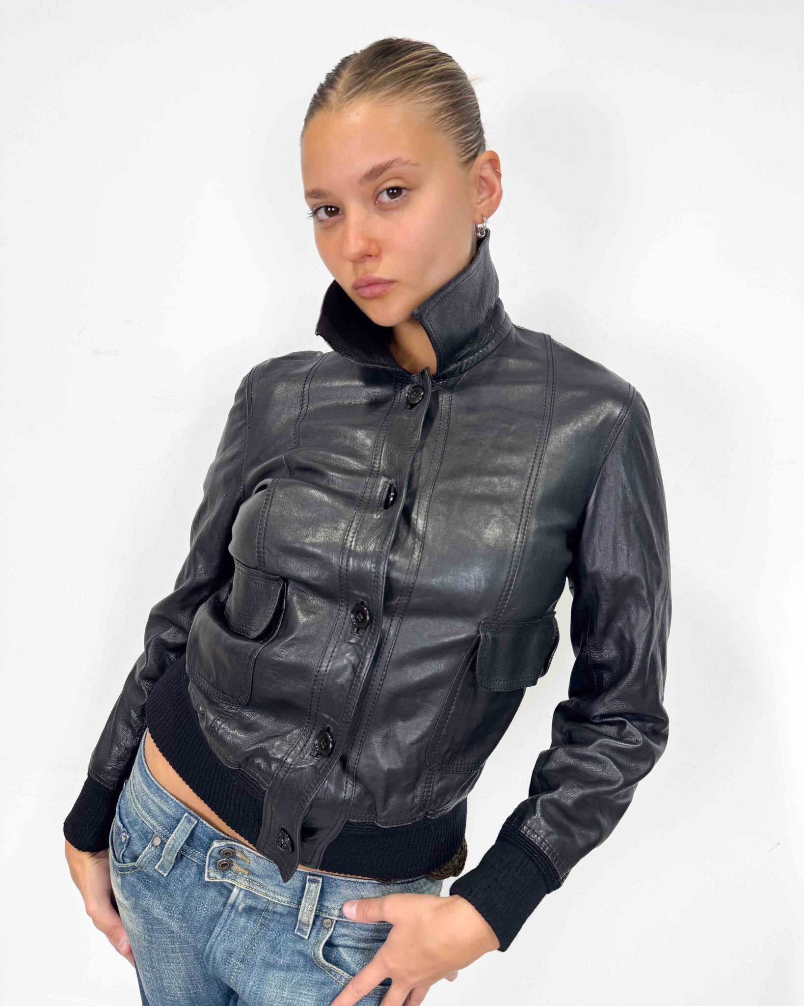 The Valentina leather jacket - rig vert