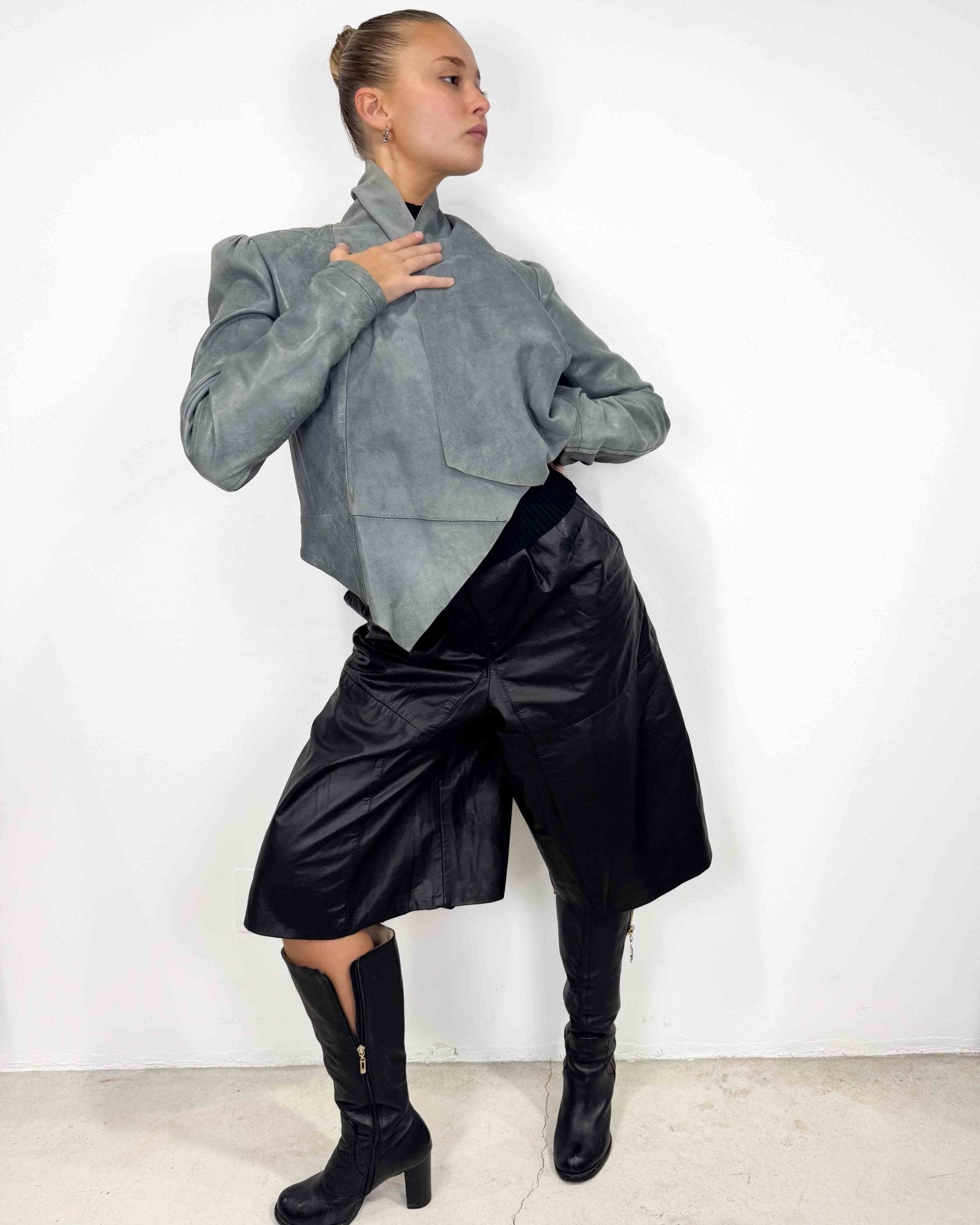 The Vanessa leather jacket - rig vert