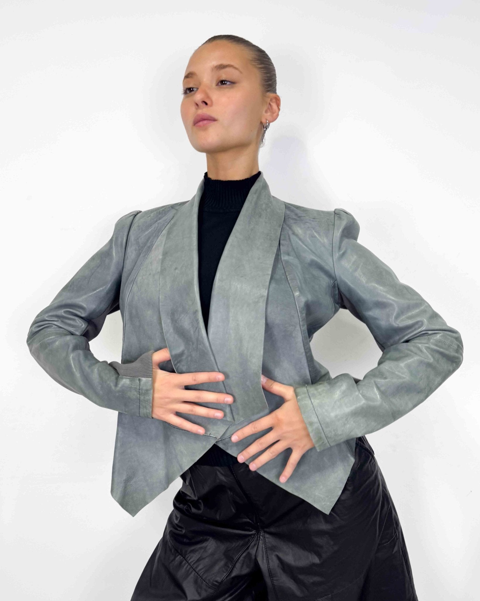 The Vanessa leather jacket - rig vert