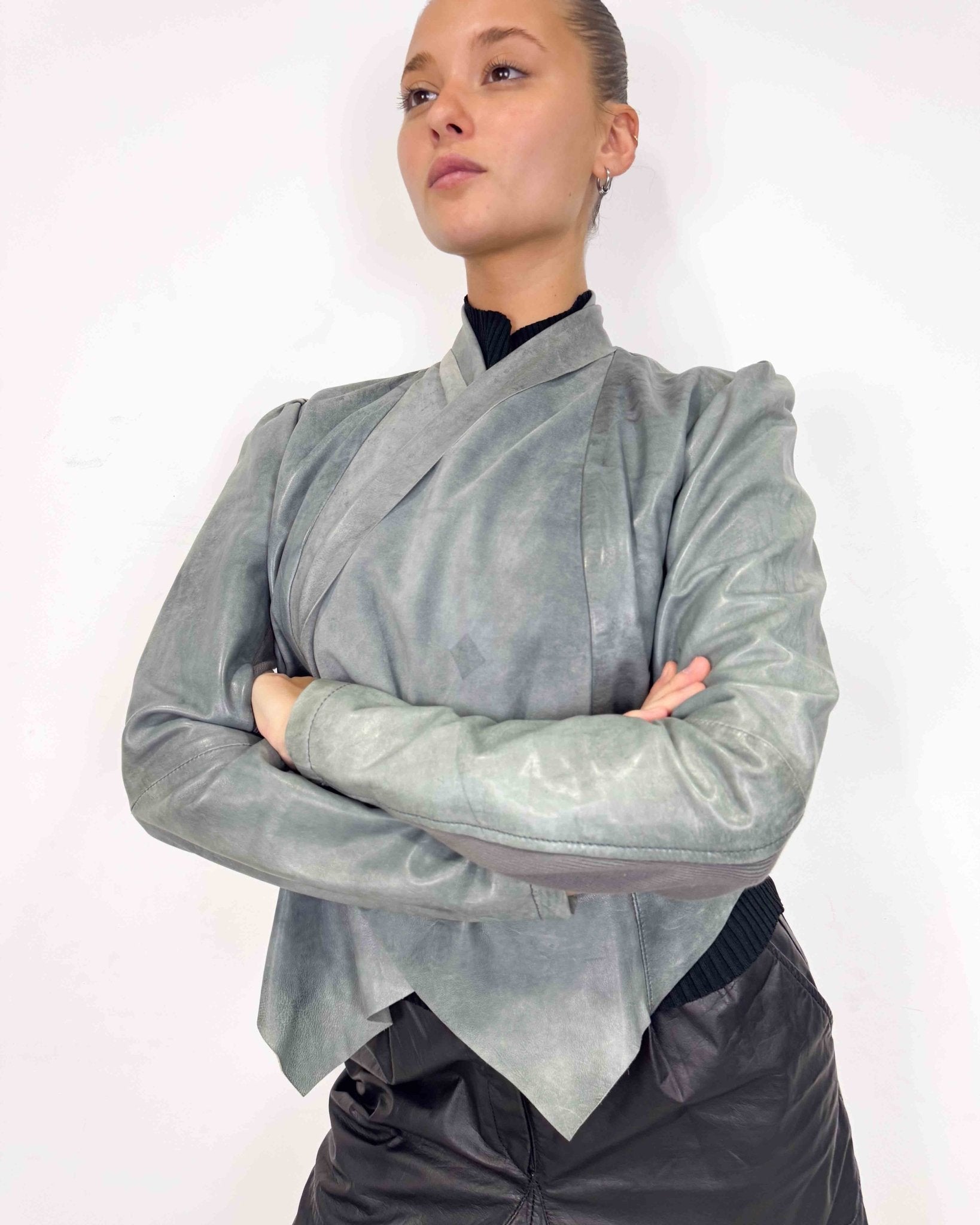 The Vanessa leather jacket - rig vert