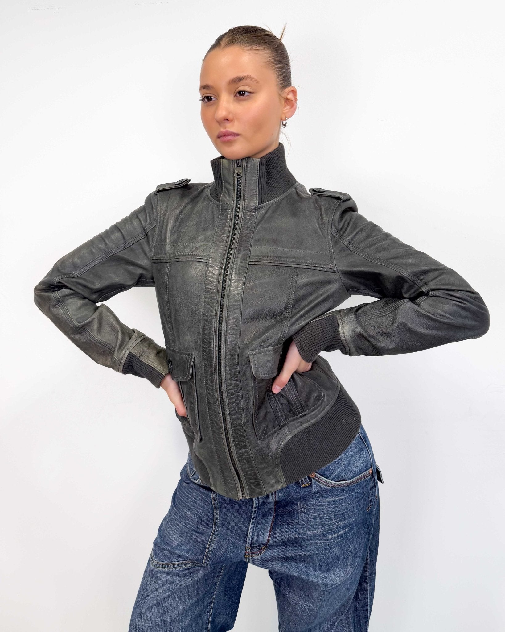 The Vanja leather jacket - rig vert