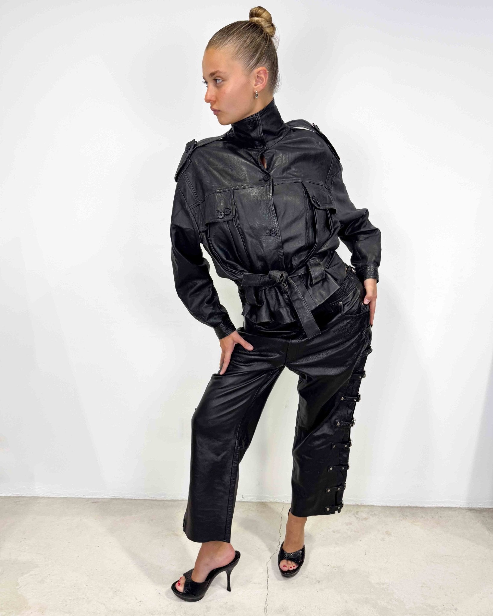 The Violeta leather jacket - rig vert