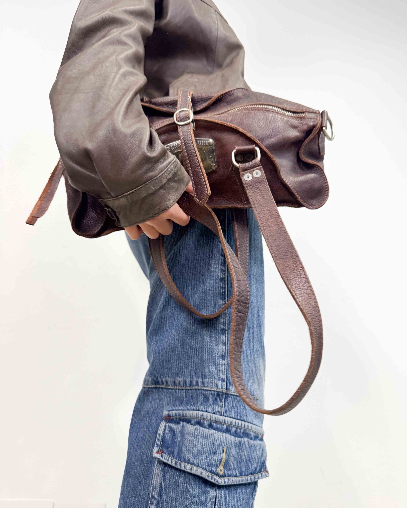 The Yailín leather bag - rig vert