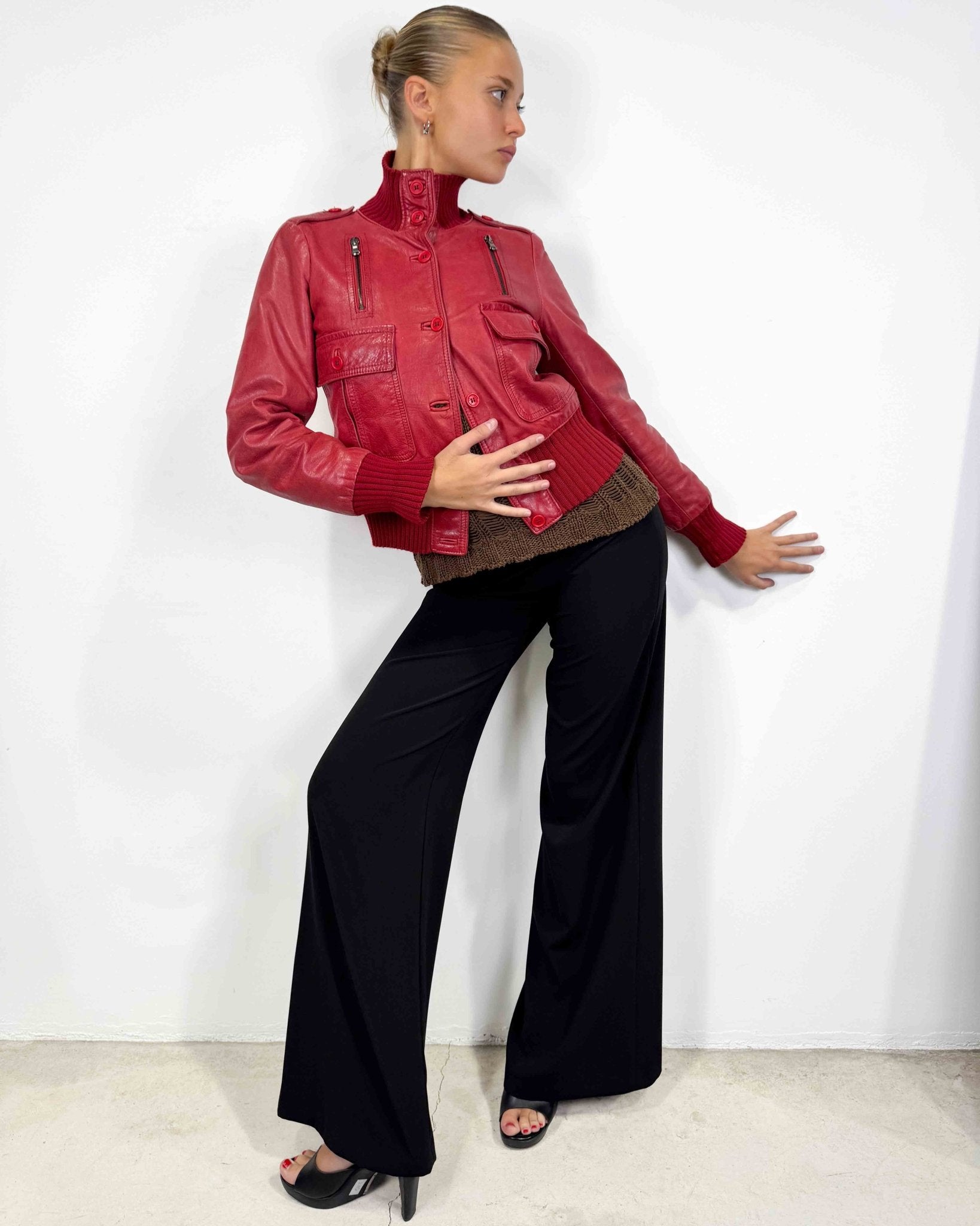 The Yasi leather jacket - rig vert