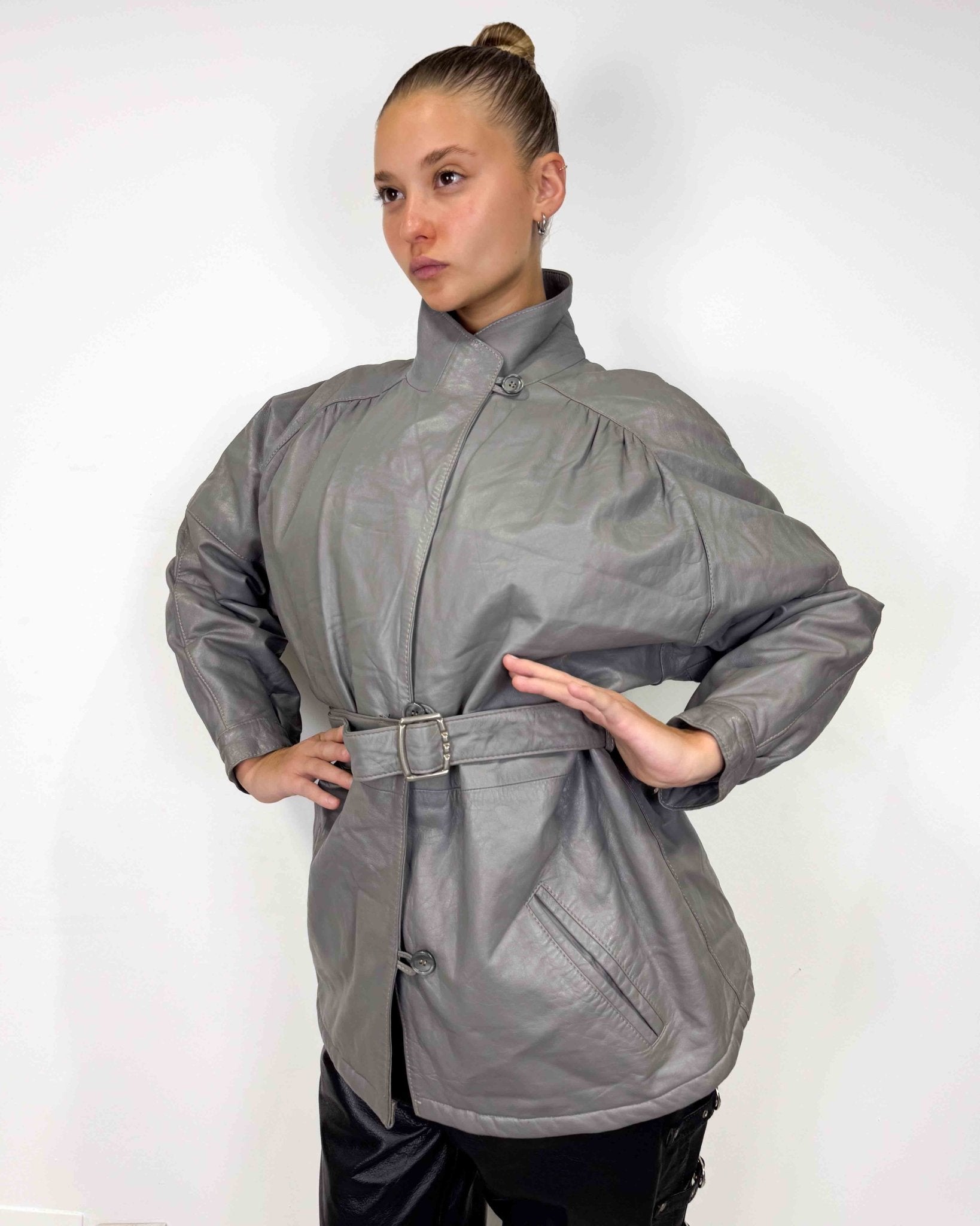 The Yasi leather jacket - rig vert