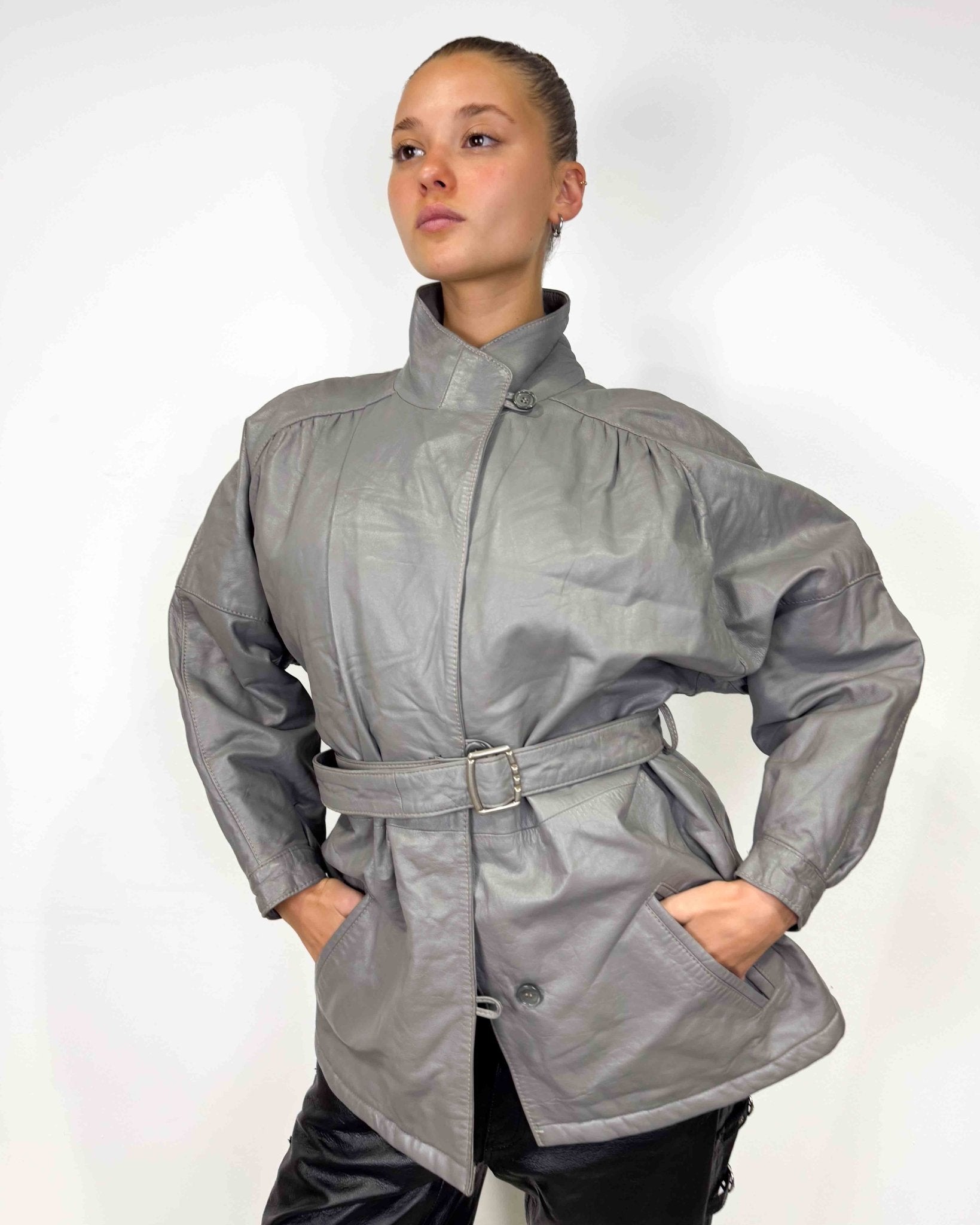 The Yasi leather jacket - rig vert