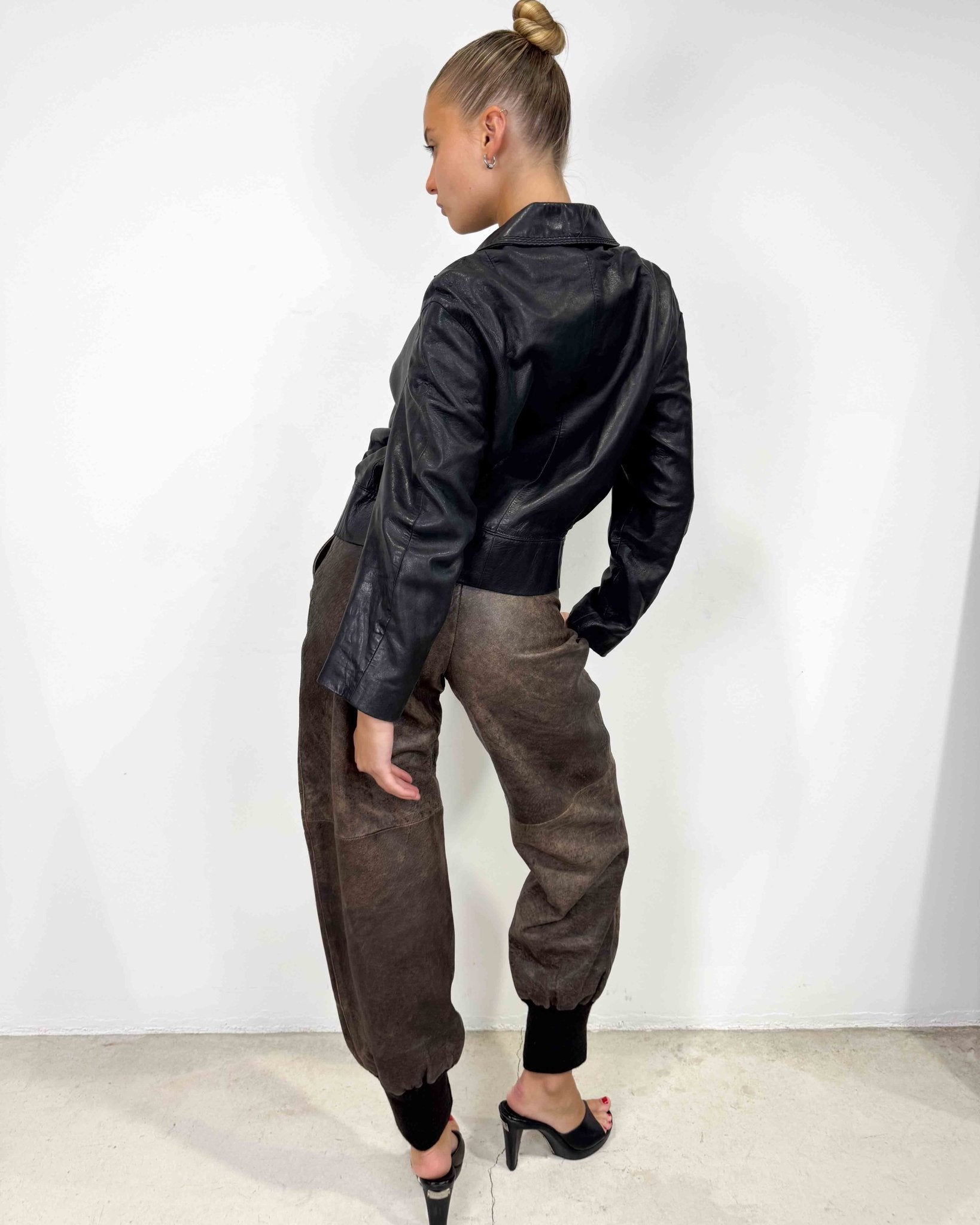 The Yasmin leather jacket - rig vert
