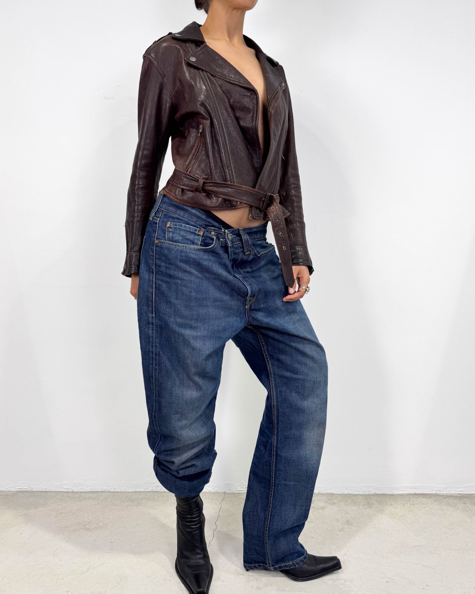The Ydy leather jacket - rig vert