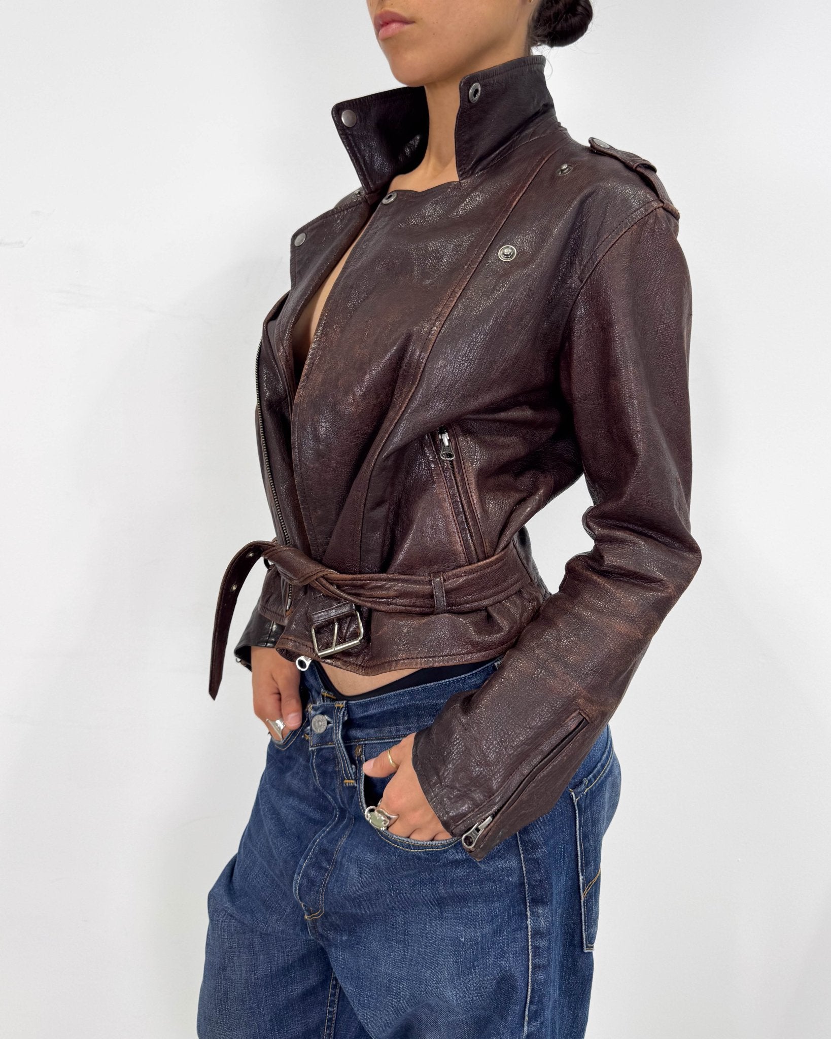 The Ydy leather jacket - rig vert