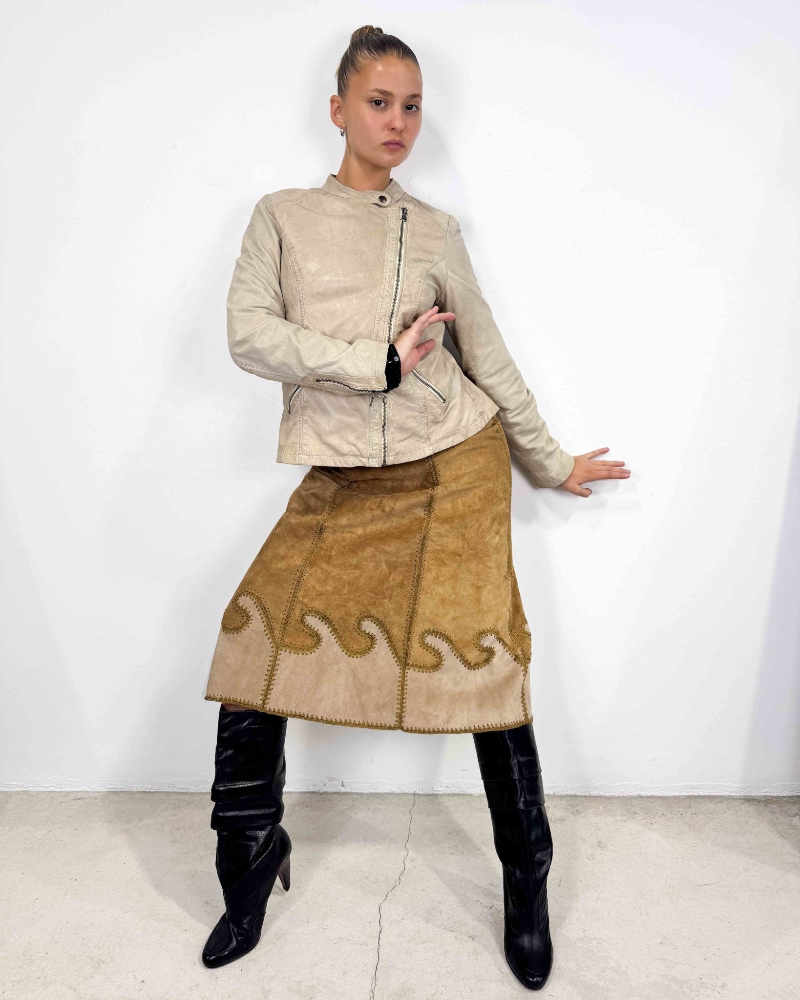 The Yelizabeta leather jacket - rig vert