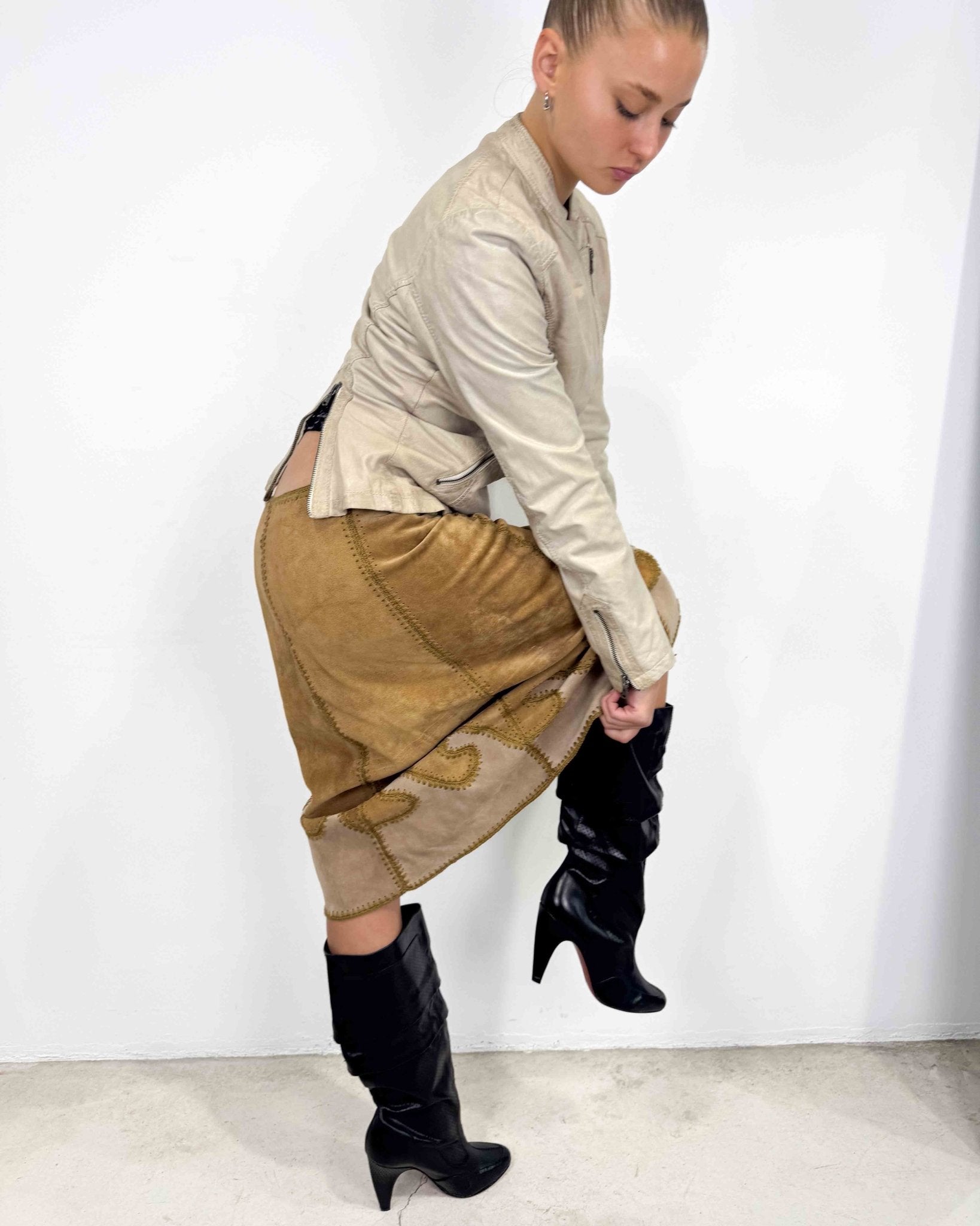 The Yelizabeta leather jacket - rig vert