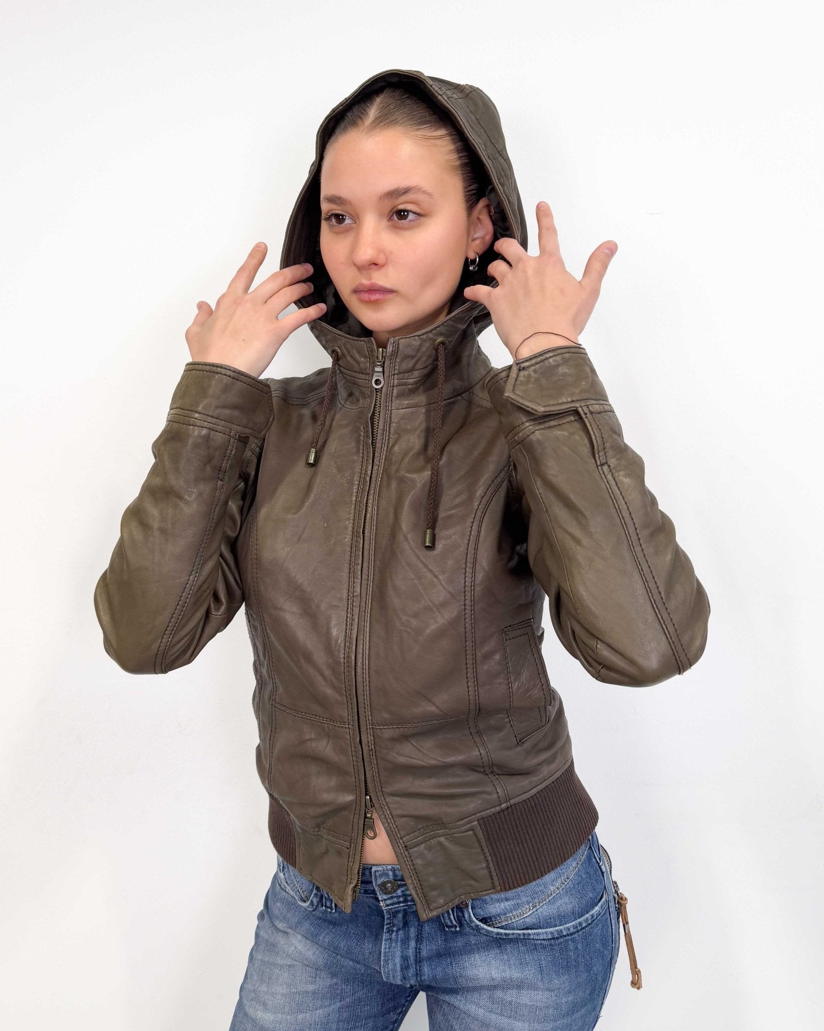 The Yolanda leather jacket - rig vert