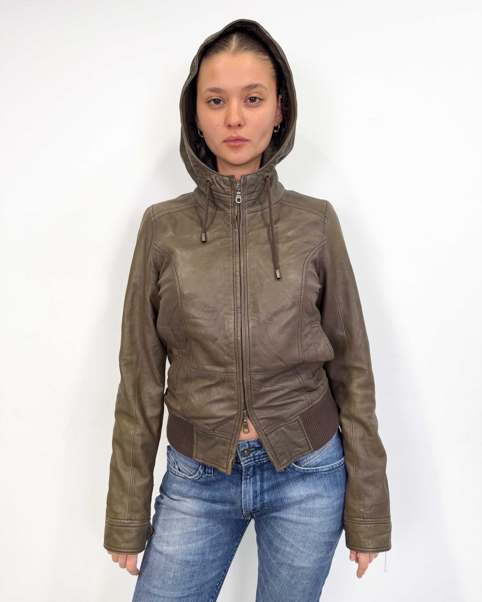 The Yolanda leather jacket - rig vert
