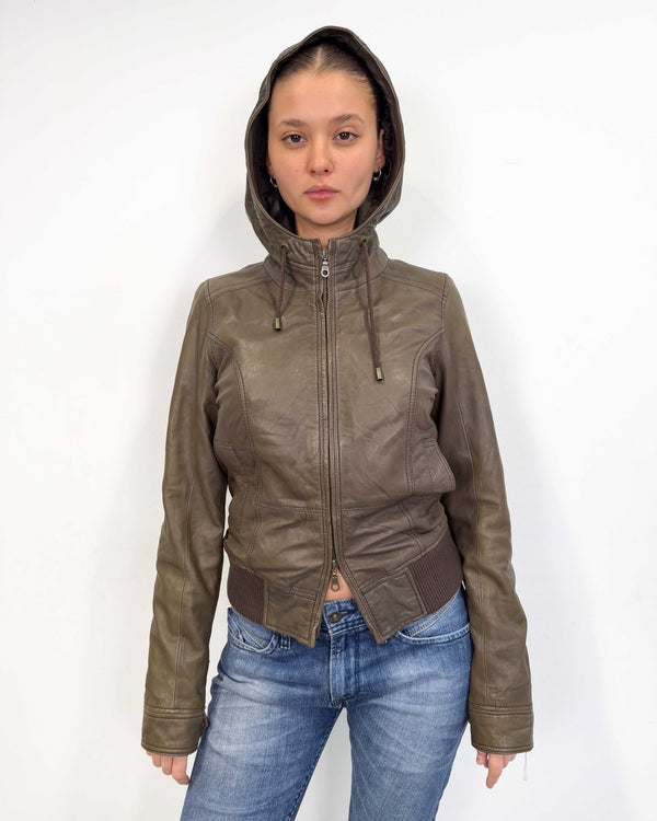 The Yolanda leather jacket - rig vert