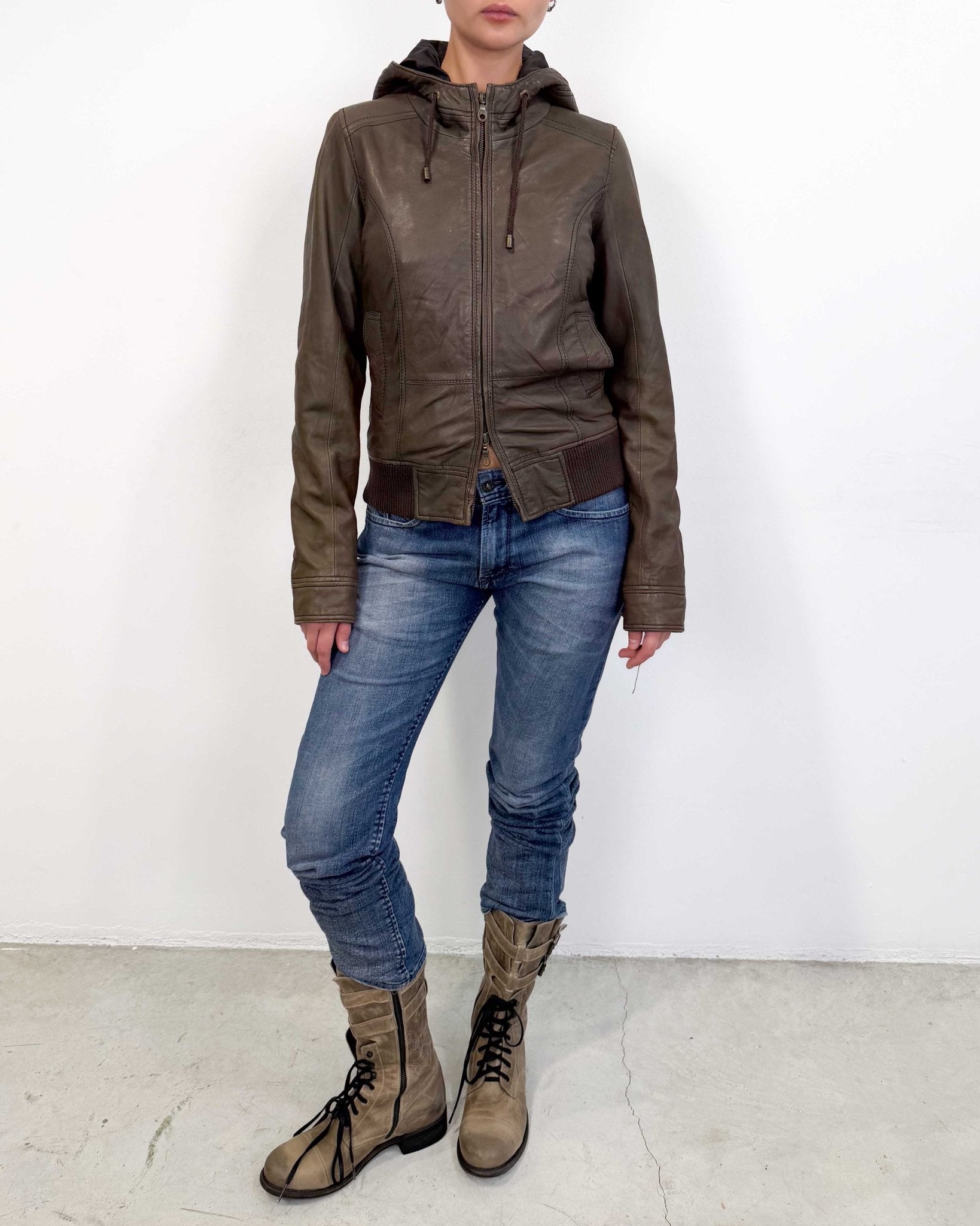 The Yolanda leather jacket - rig vert