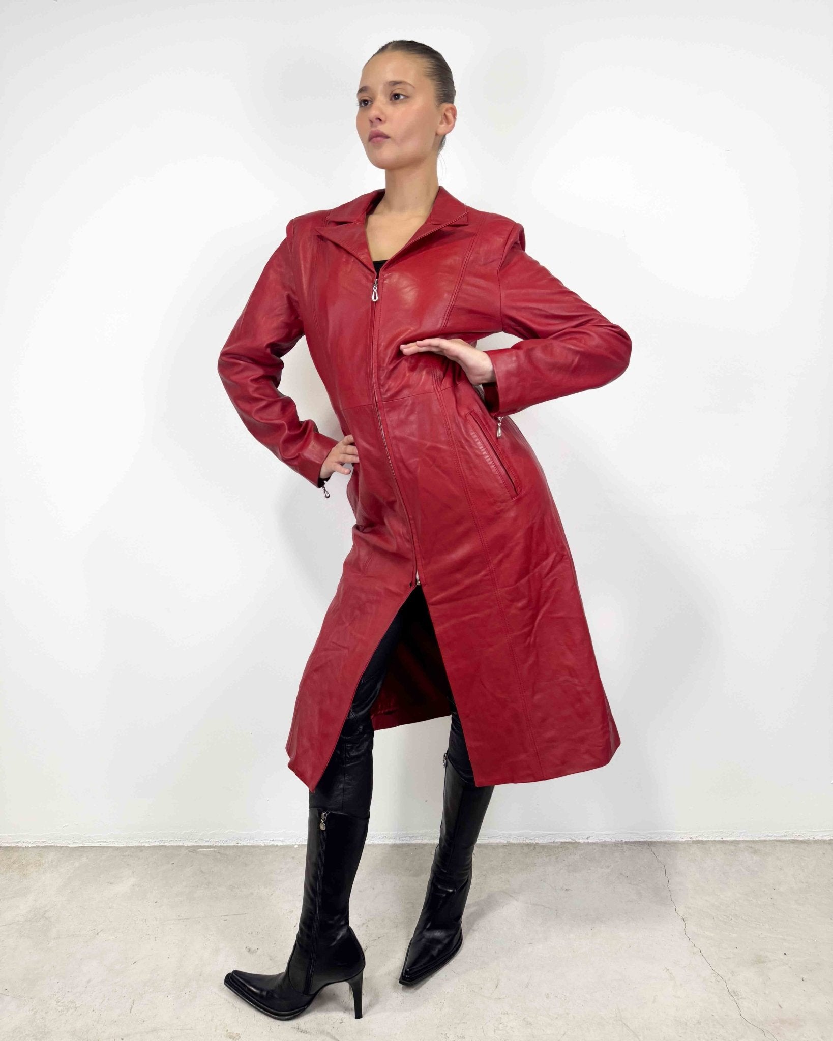 The Yvonne leather jacket - rig vert