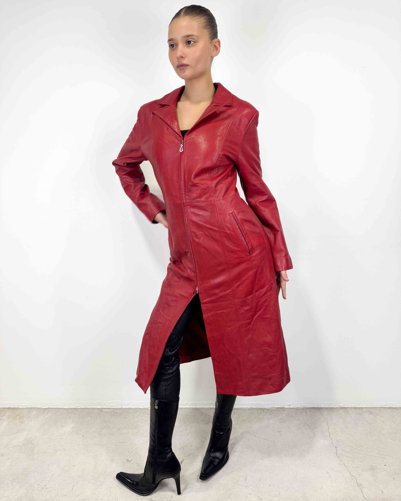 The Yvonne leather jacket - rig vert