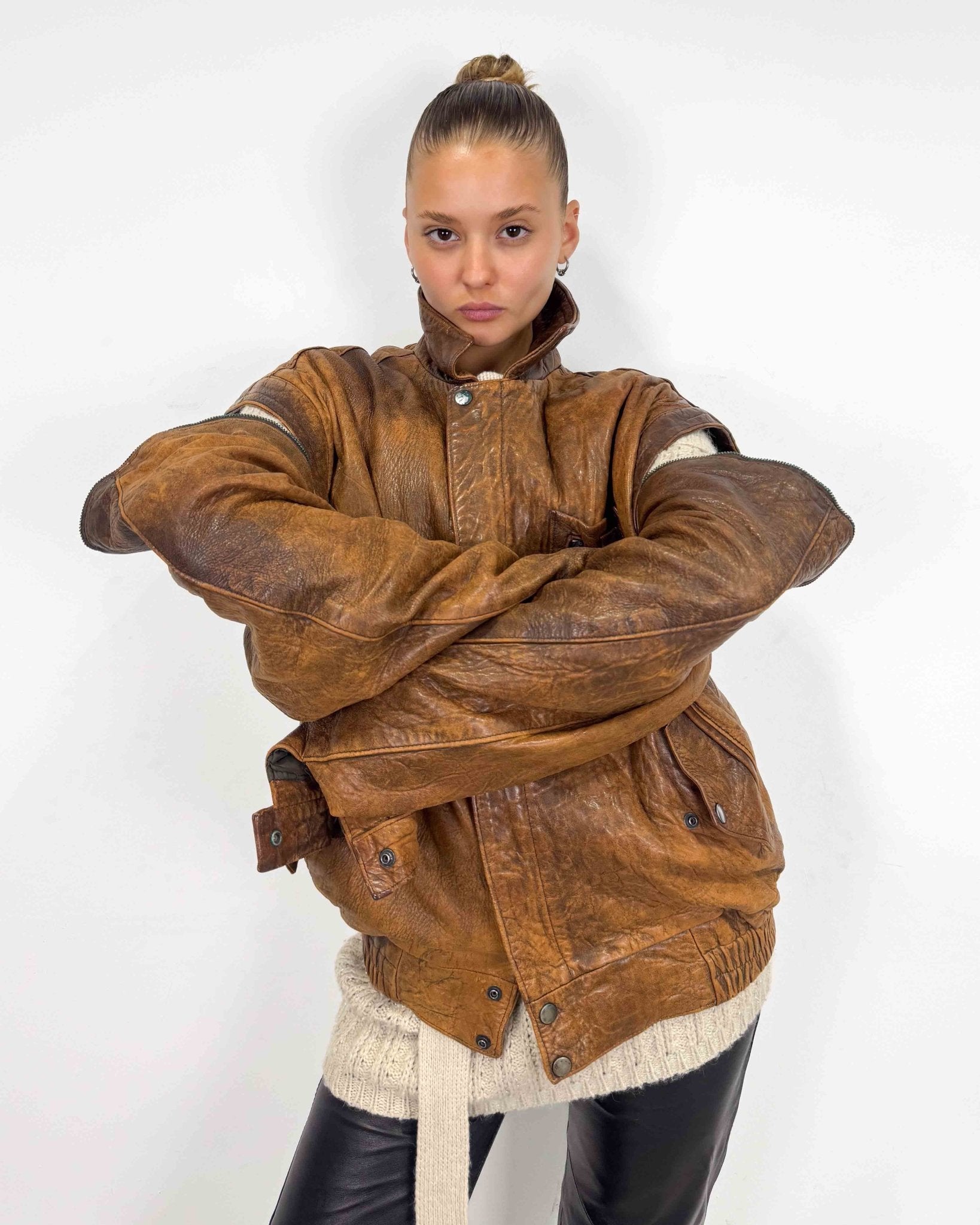 The Zuzani leather jacket - rig vert