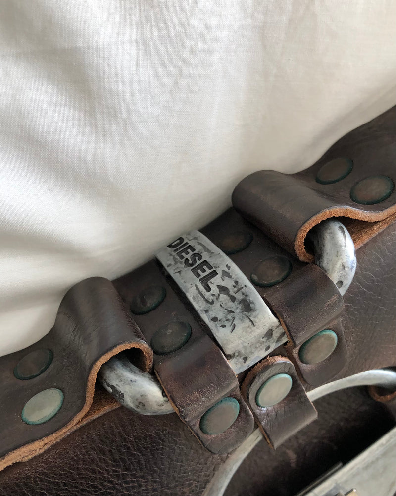 Diesel leather buckle bag Clearance