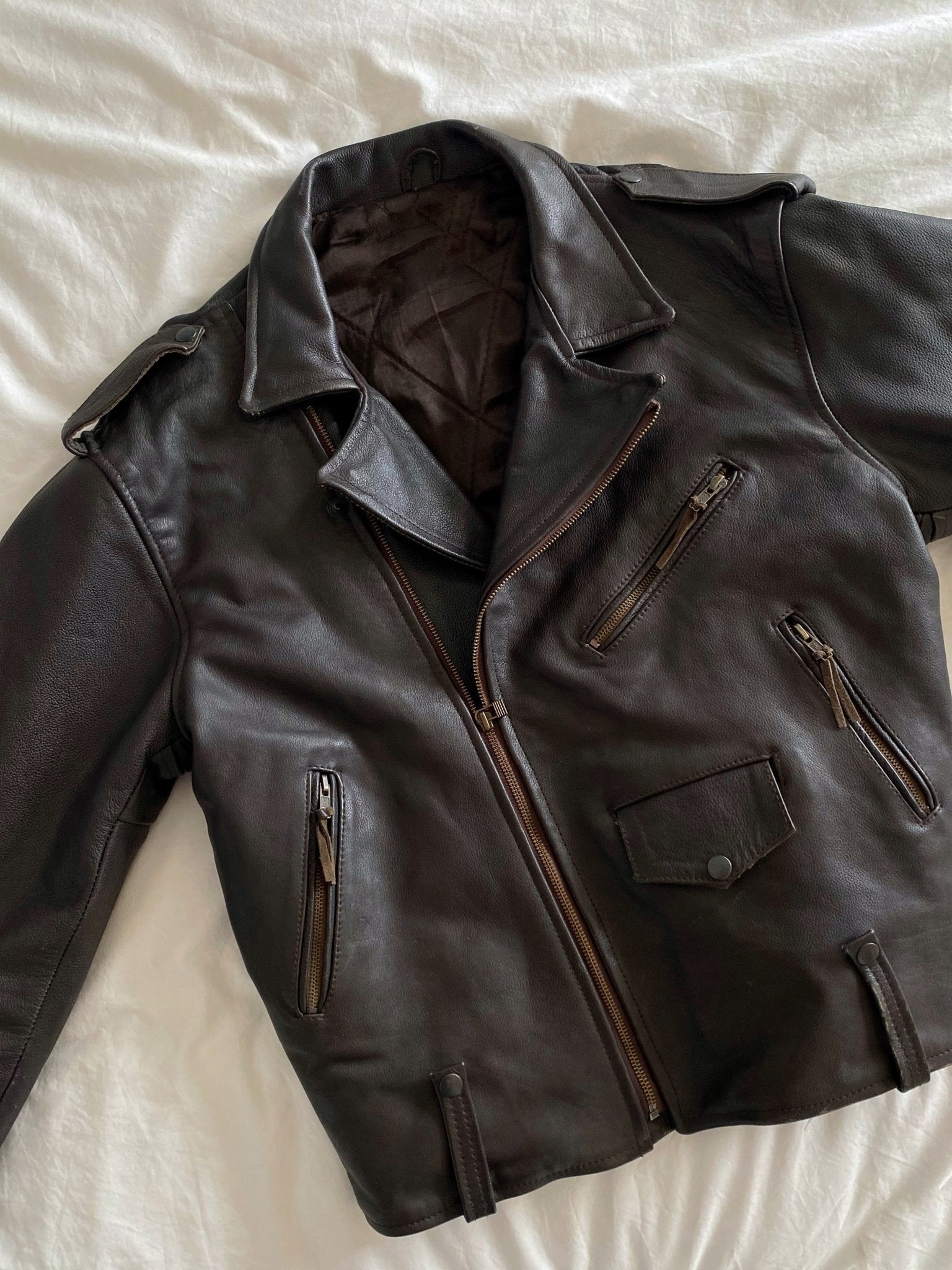 The Alain leather jacket - rig vert